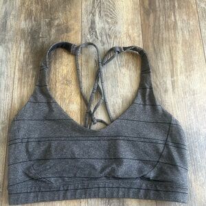Gray Strappy Women's Sportsbra